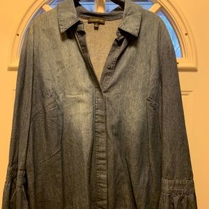 Lane Bryant denim button-down shirt